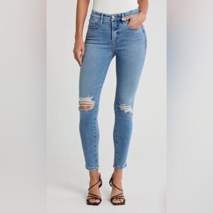 Good American Good Legs Skinny Jeans Distressed Blue 6 / 28